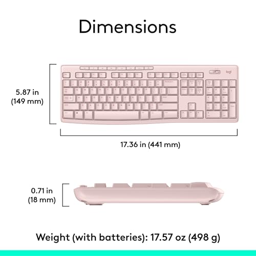 Logitech MK270 Wireless Keyboard And Mouse Combo For Windows, 2.4 GHz Wireless, Compact Mouse, 8 Multimedia And Shortcut Keys, For PC, Laptop - Black