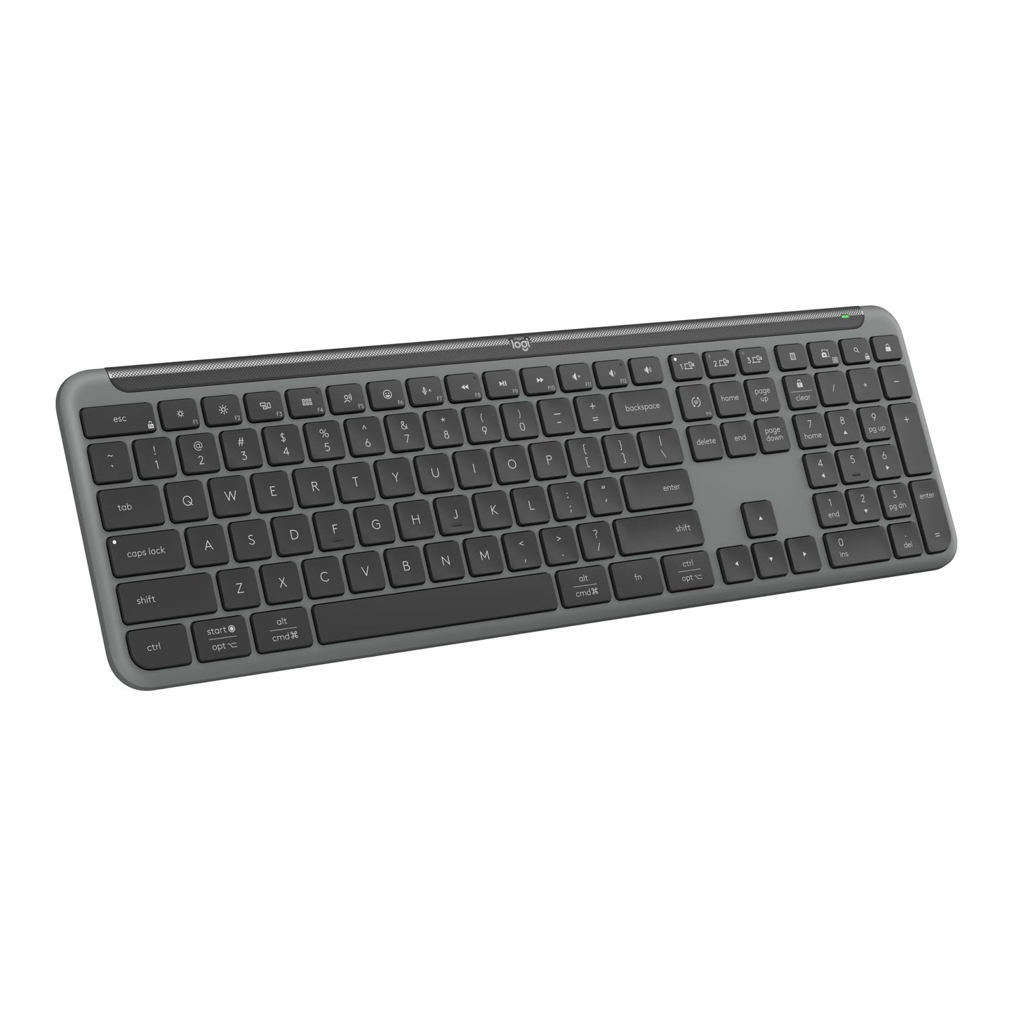 Logitech MK955 Signature Slim Wireless Keyboard and Mouse Combo, for Larger Hands, Quiet Typing and Clicking, Switch Across Three Devices, Bluetooth, Multi-OS, for Windows and Mac - Graphite