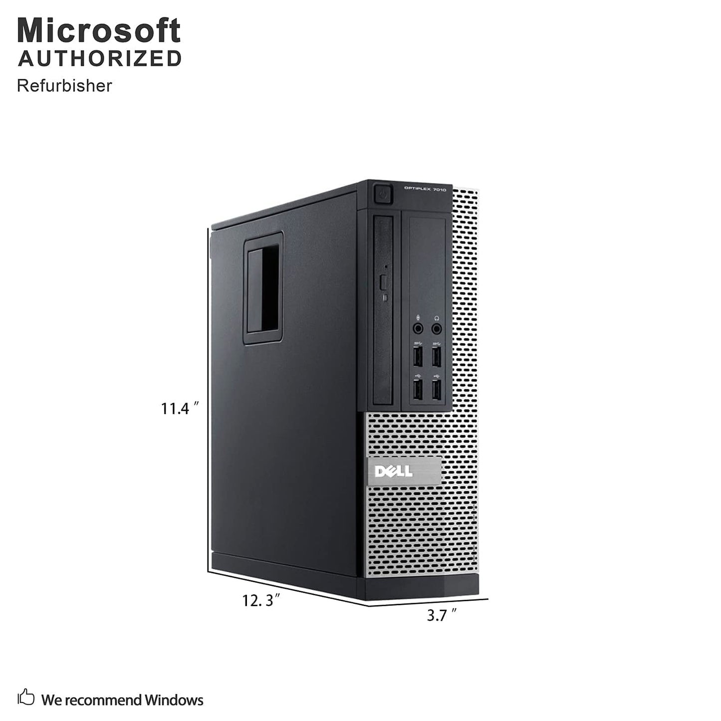 Dell Optiplex 7010 Business Desktop Computer (Intel Quad Core i5-3470 3.2GHz, 16GB RAM, 2TB HDD, USB 3.0, DVDRW, Windows 10 Professional (Renewed)