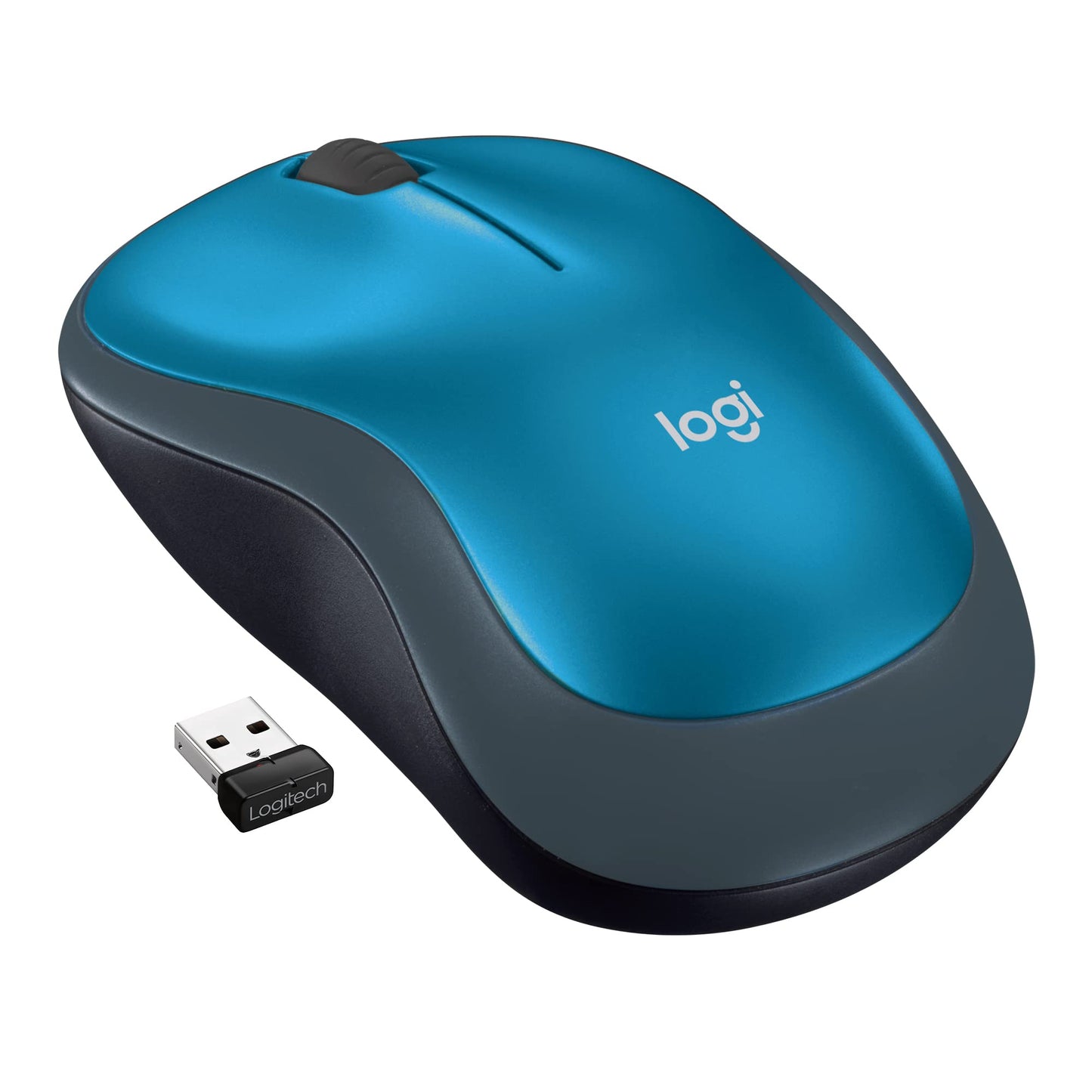 Logitech M185 Wireless Mouse, 2.4GHz with USB Mini Receiver, 12-Month Battery Life, 1000 DPI Optical Tracking, Ambidextrous PC/Mac/Laptop - Swift Gray