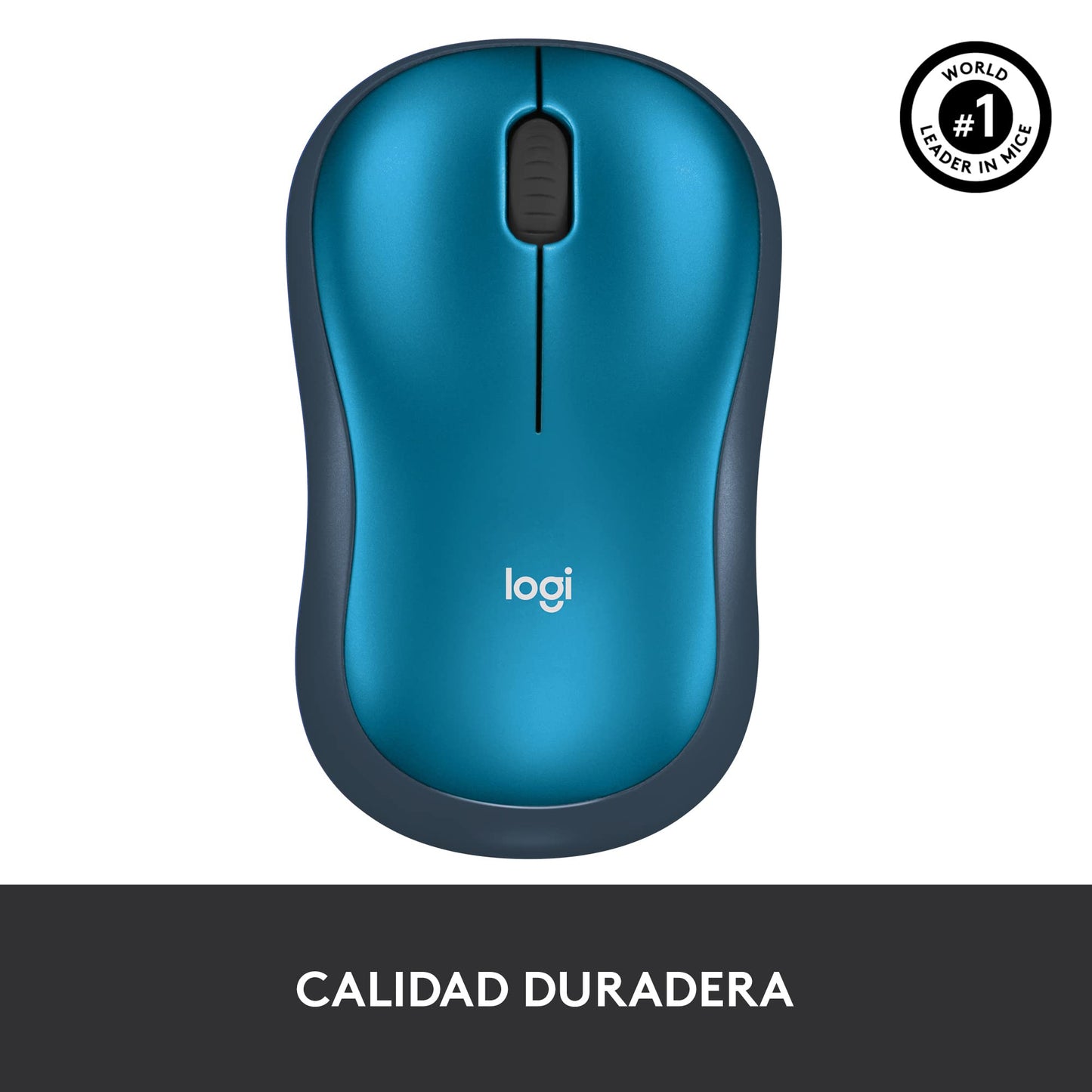 Logitech M185 Wireless Mouse, 2.4GHz with USB Mini Receiver, 12-Month Battery Life, 1000 DPI Optical Tracking, Ambidextrous PC/Mac/Laptop - Swift Gray