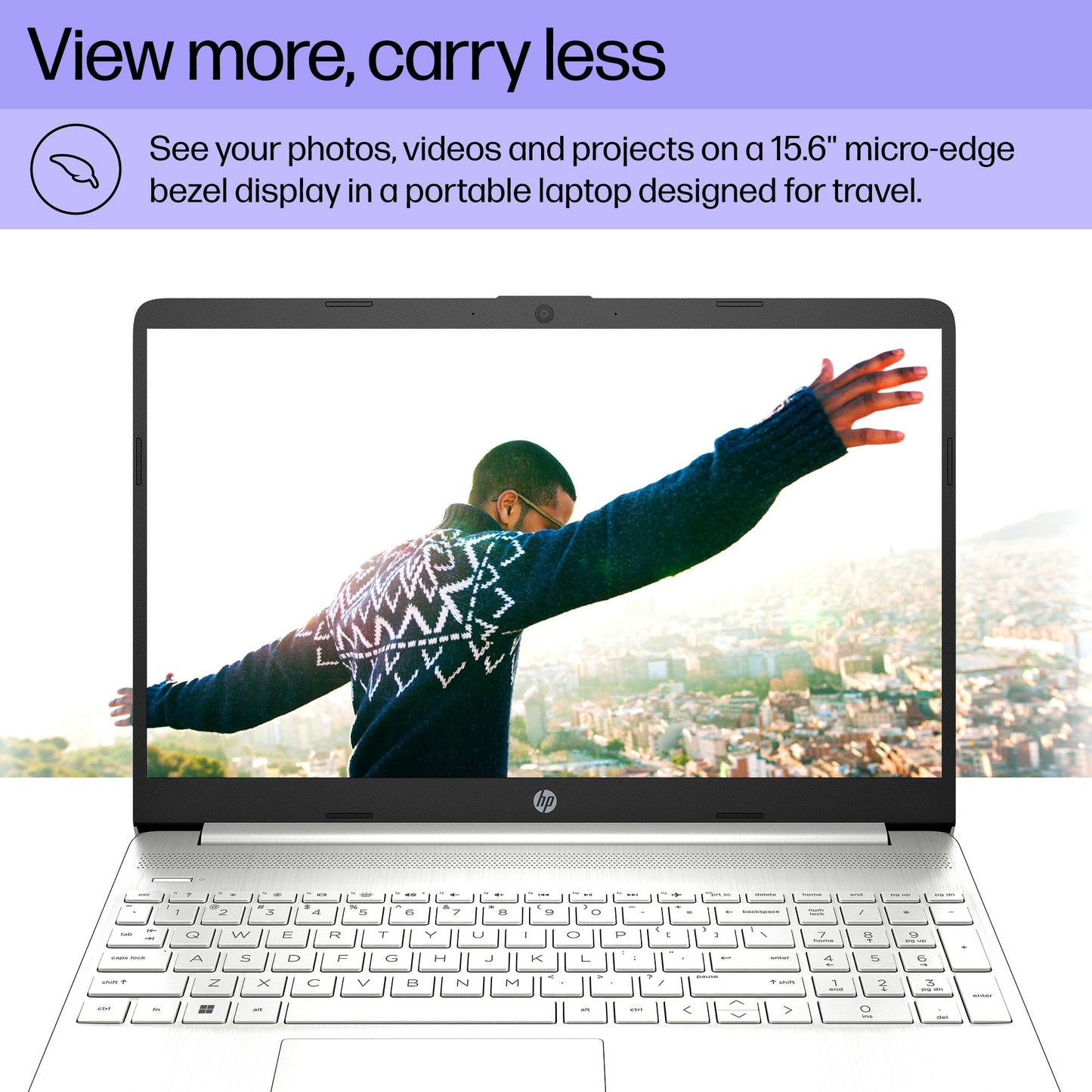 HP 14 Laptop, Intel Celeron N4020, 4 GB RAM, 64 GB Storage, 14-inch Micro-edge HD Display, Windows 11 Home, Thin & Portable, 4K Graphics, One Year of Microsoft 365 (14-dq0040nr, Snowflake White)